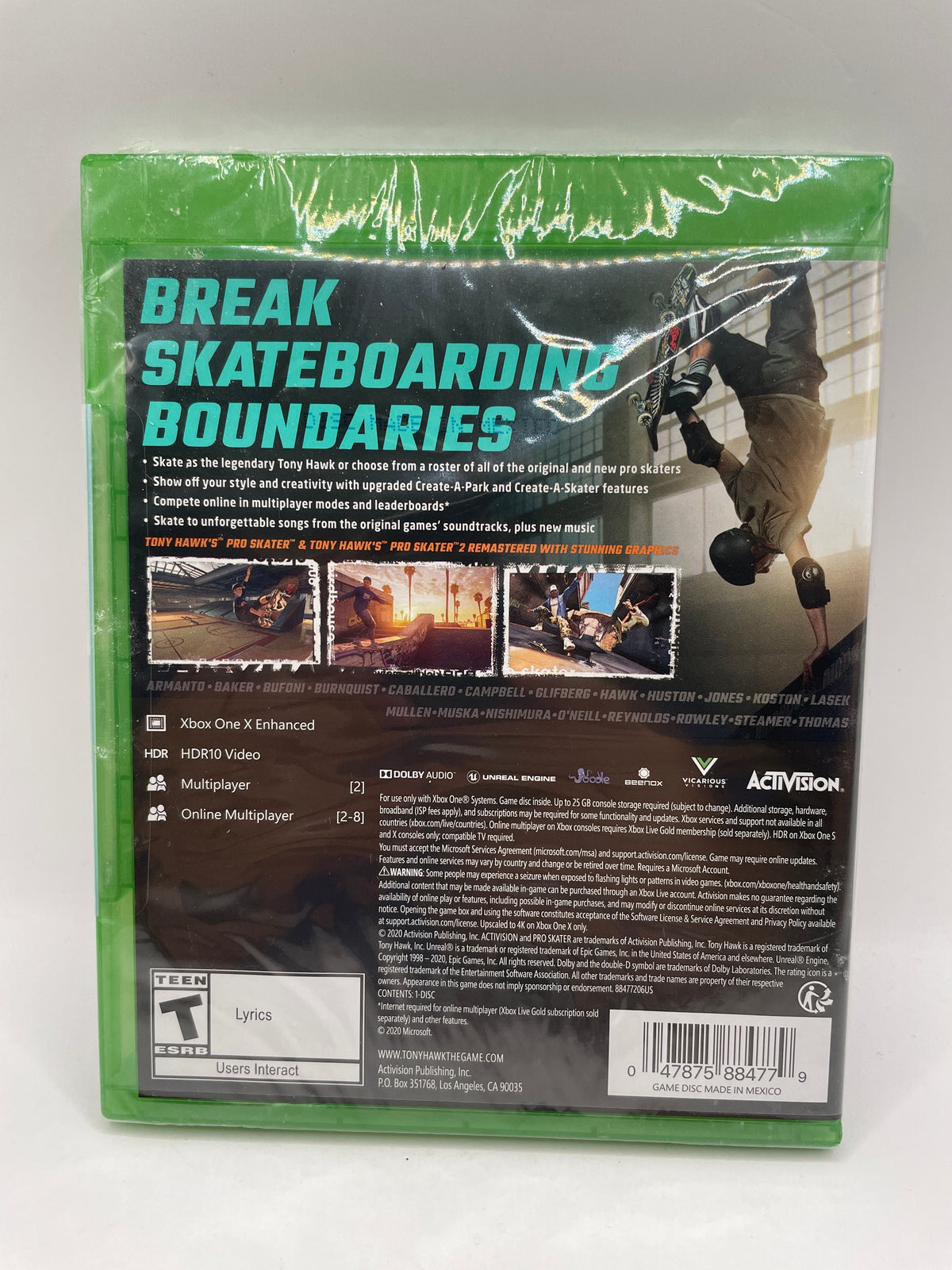 Tony Hawk's Pro Skater 1 and 2 CL01 (NEW) Xbox One