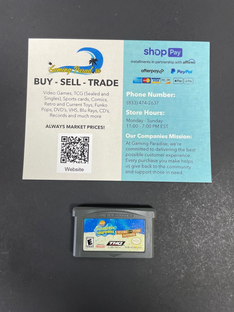 SpongeBob SquarePants Revenge of the Flying Dutchman Gameboy Advance CL 03