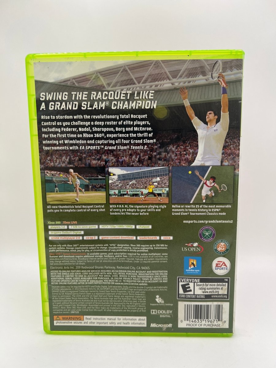 Grand Slam Tennis 2 CL01 (CIB) Xbox 360