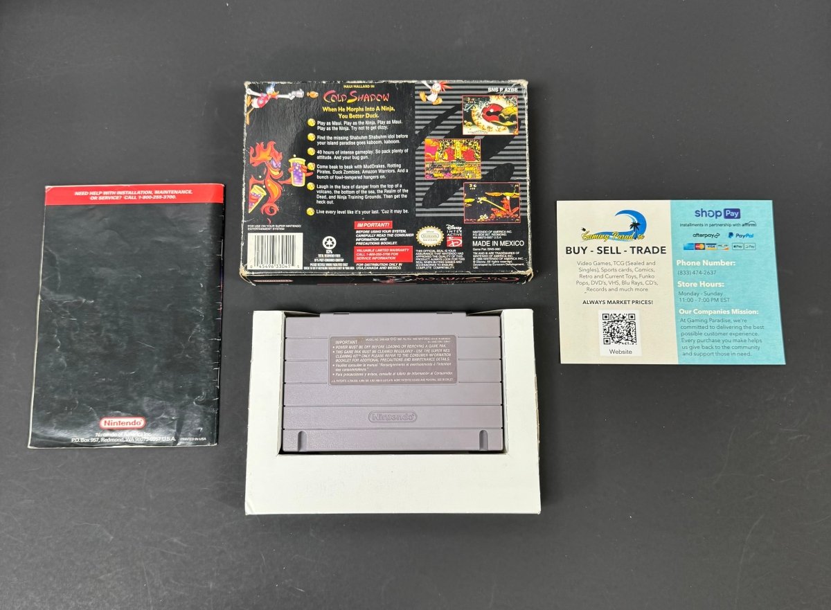 Maui Mallard in Cold Shadow Super Nintendo CL 01