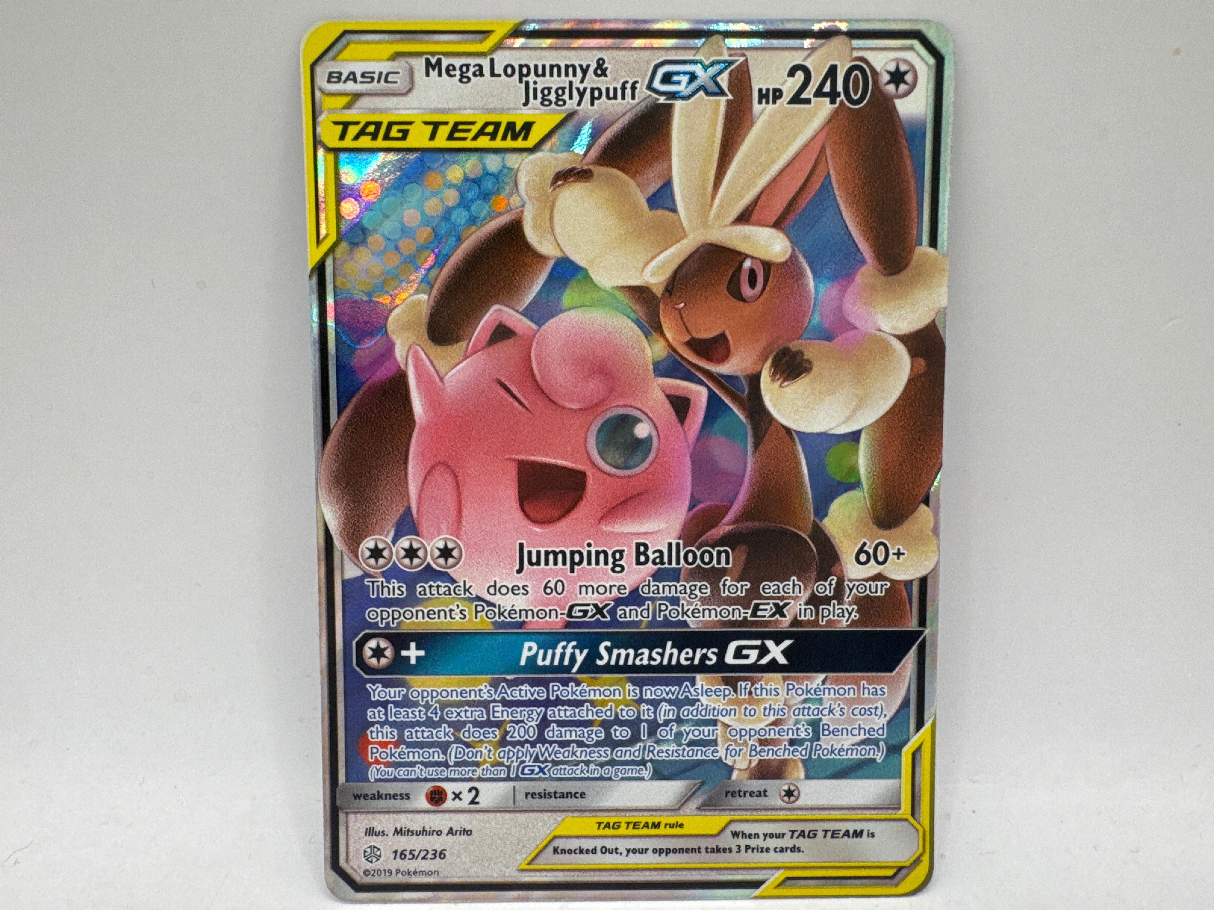 Mega Lopunny & Jigglypuff GX 165/236 (NM) CL01 Pokemon