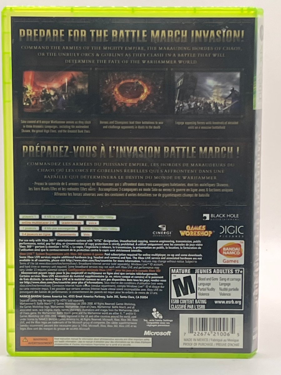 Warhammer: Battle March CL01 (CIB) Xbox 360