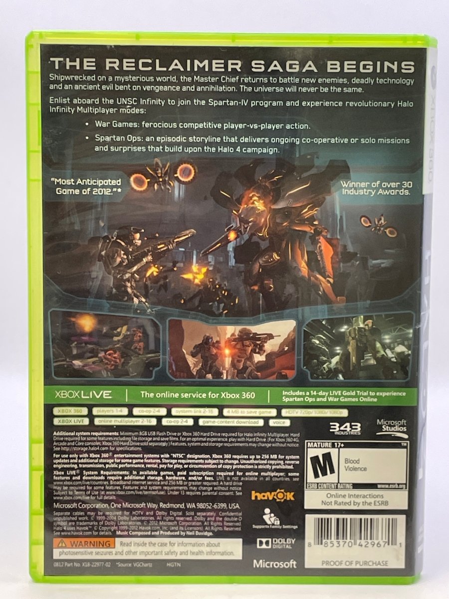 Halo 4 CL17 (CIB) Xbox 360