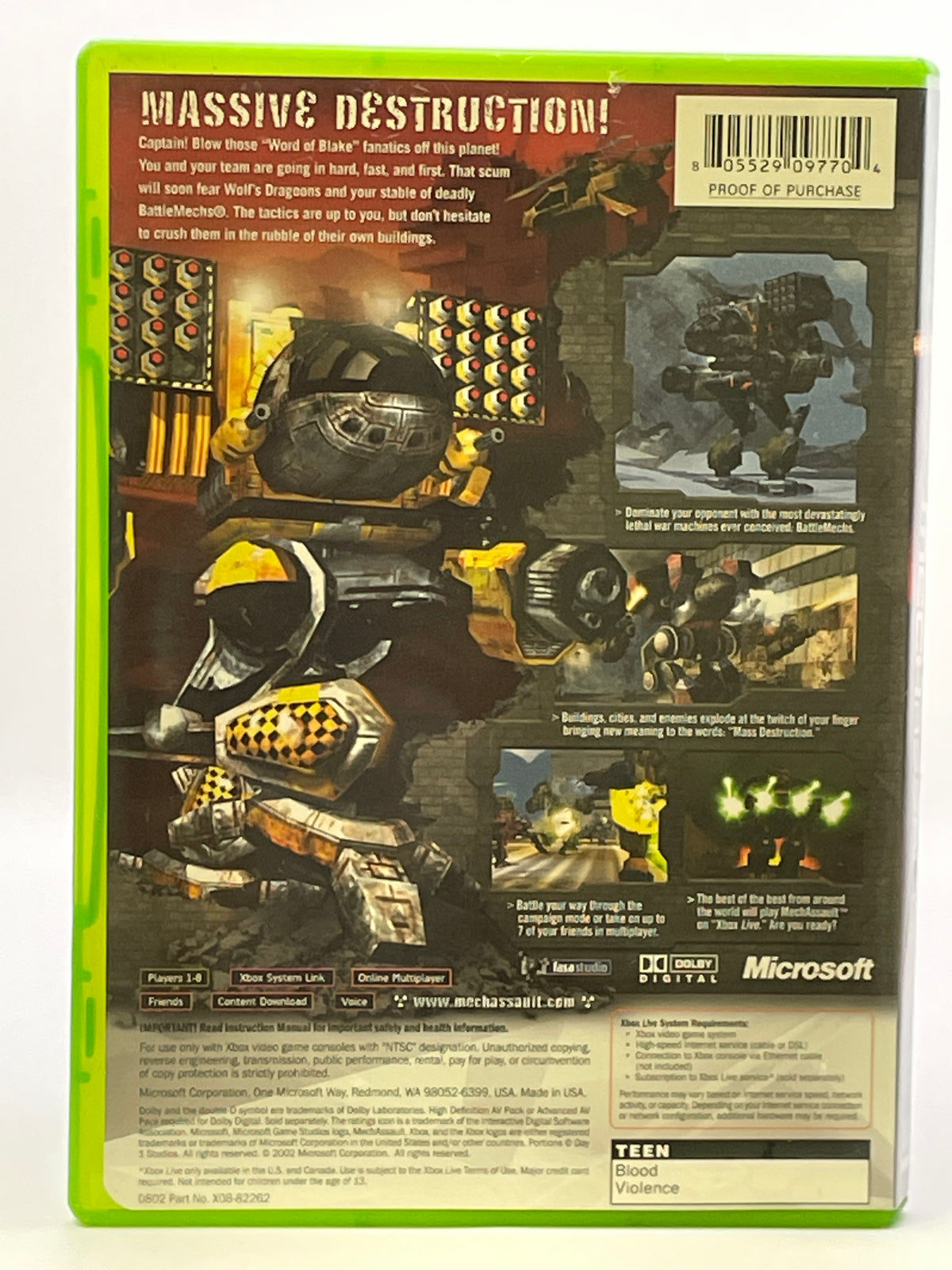 MechAssault CL02 (CIB) Original Xbox