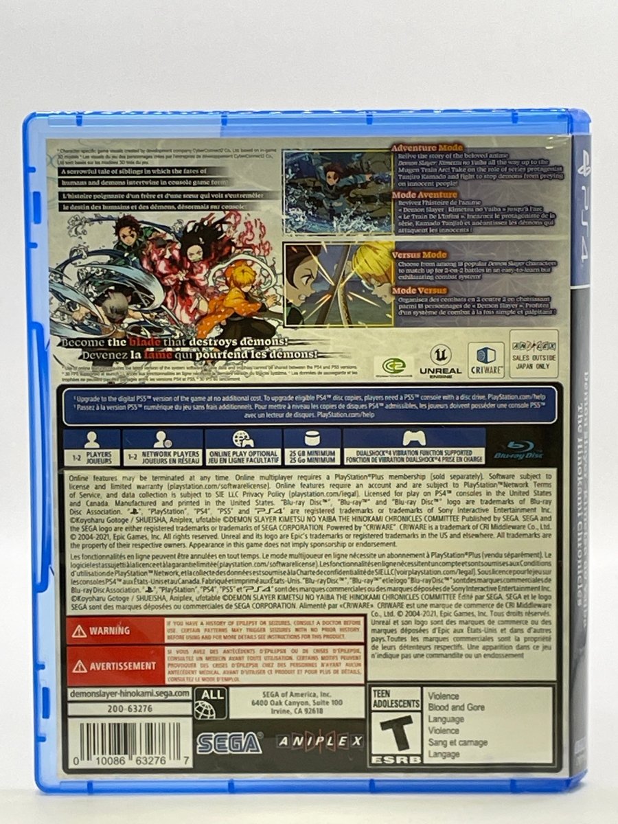 Demon Slayer: The Hinokami Chronicles CL02 (CIB) PlayStation 4
