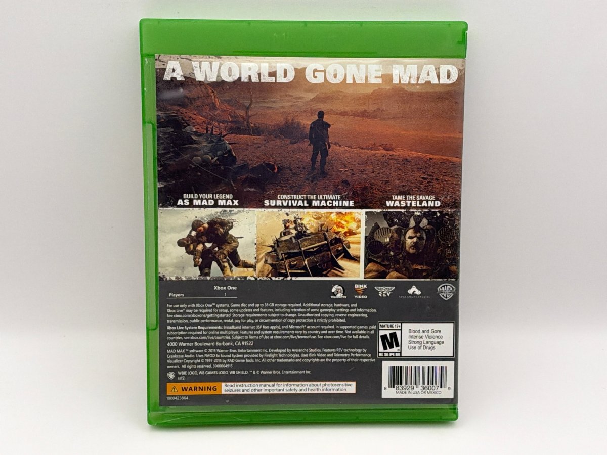 Mad Max CL01 (CIB) Xbox One