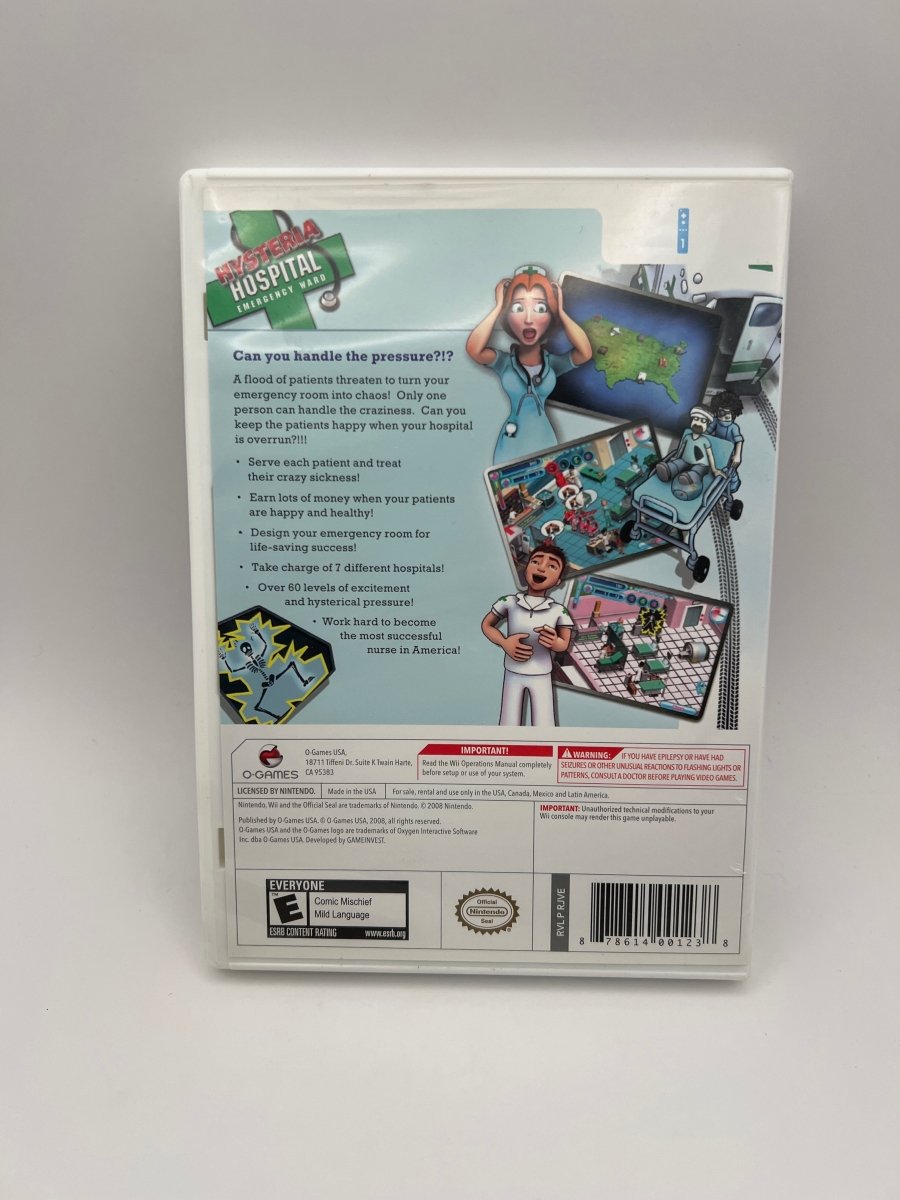 Hysteria Hospital: Emergency Ward CL02 (CIB) Nintendo Wii