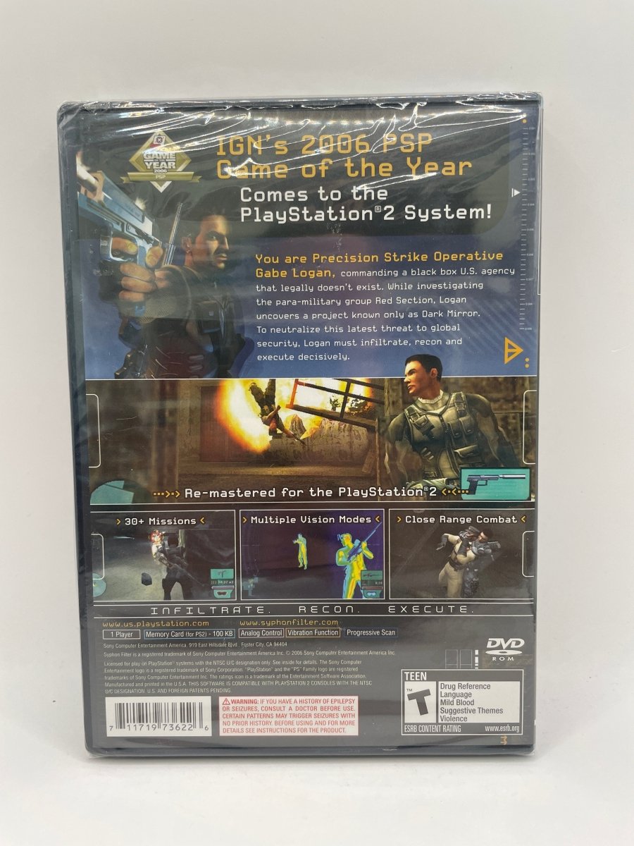 Syphon Filter Dark Mirror CL09 (NEW) PlayStation 2