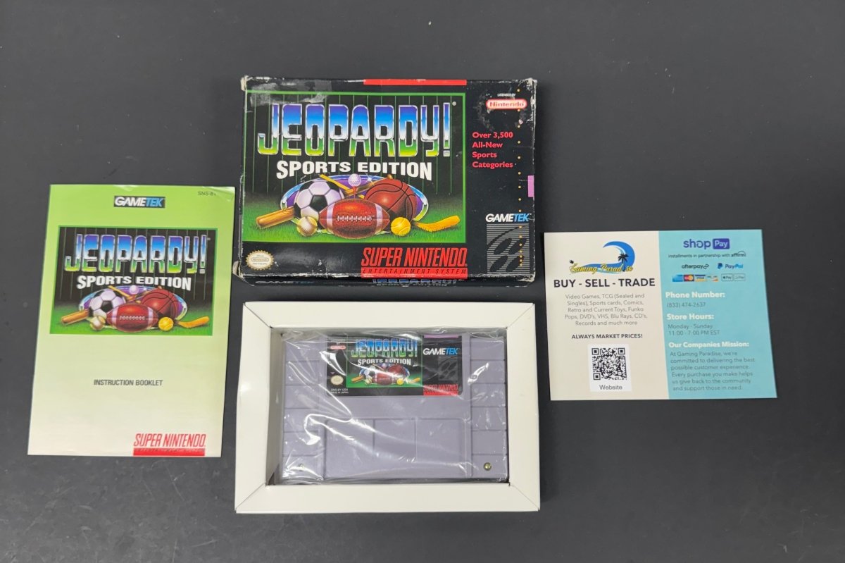Jeopardy Sports Edition Super Nintendo CL 01