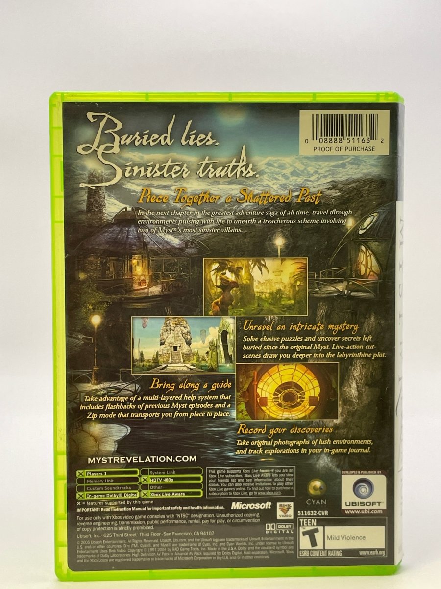 Myst IV Revelation CL01 (CIB) Original Xbox