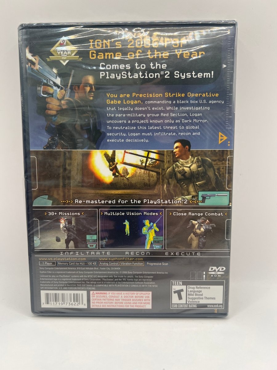 Syphon Filter Dark Mirror CL72 (NEW) PlayStation 2