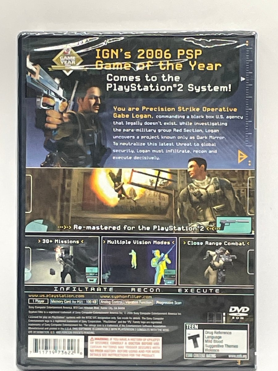 Syphon Filter Dark Mirror CL20 (NEW) PlayStation 2