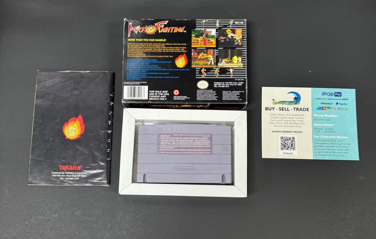 Art of Fighting Super Nintendo CL 01