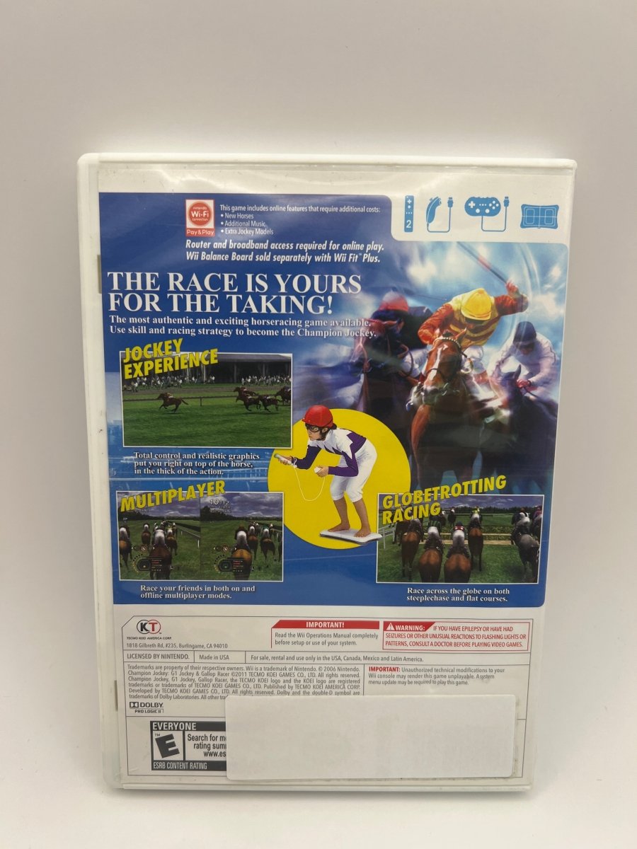 Champion Jockey: G1 Jockey & Gallop Racer CL01 (CIB) Nintendo Wii