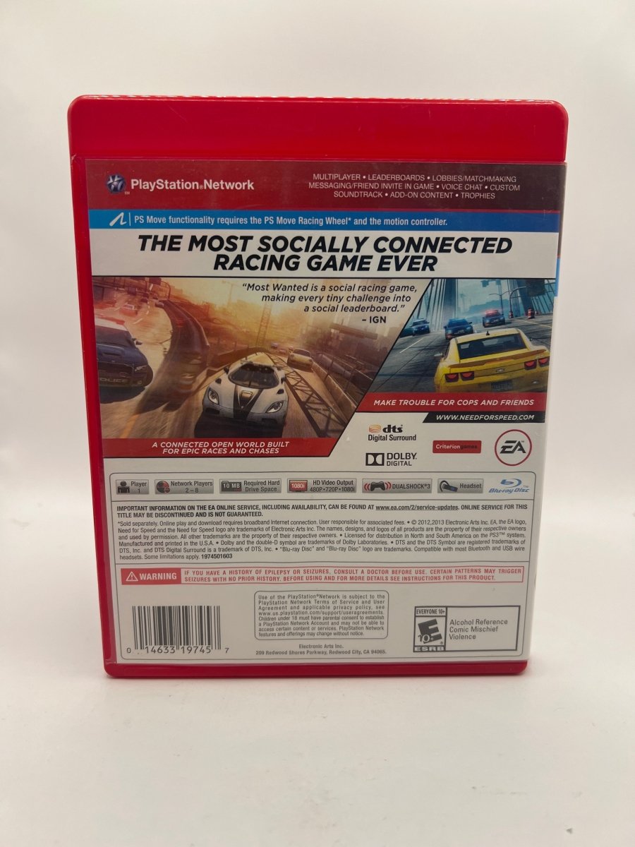 Need for Speed Most Wanted [Greatest Hits] CL01 (CIB) Playstation 3