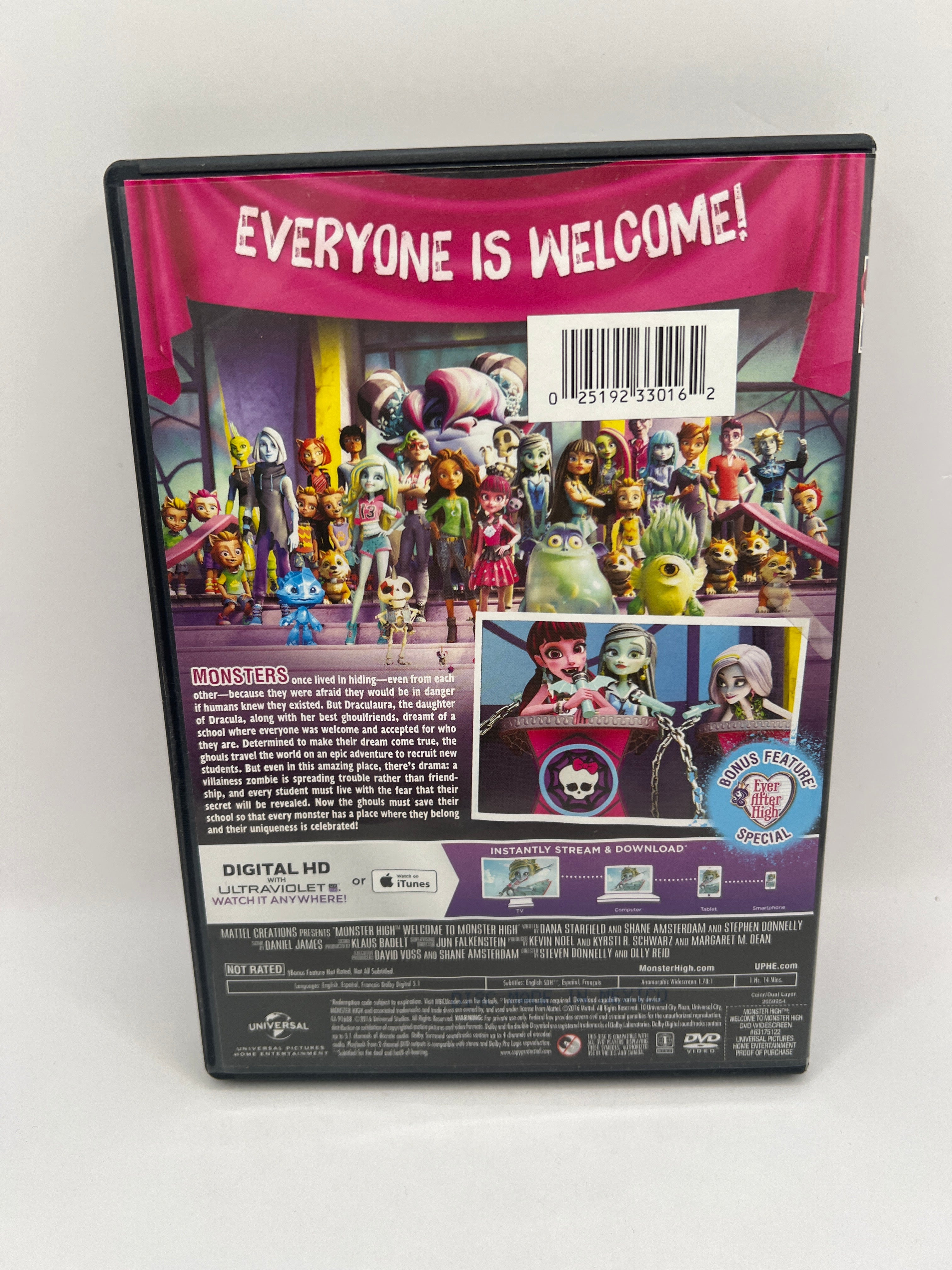 Welcome to Monster High: The Origin Story (2016) Used DVD