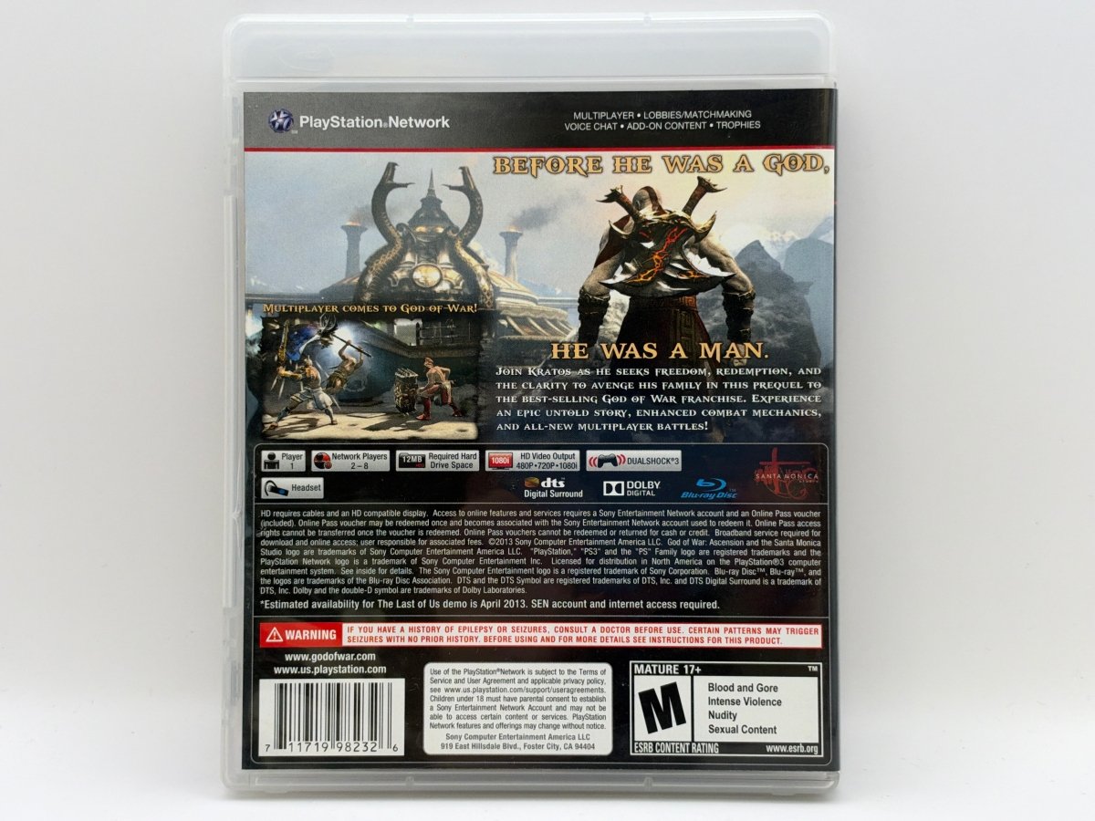 God of War Ascension CL01 (CIB) Playstation 3