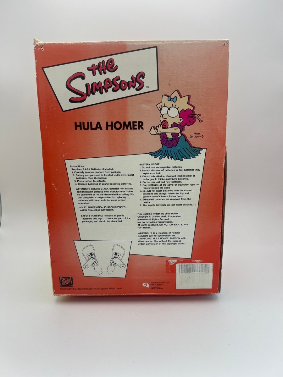 The Simpsons: Hula Homer (Homer Simpson) Battery Operated 2002 Action Figure