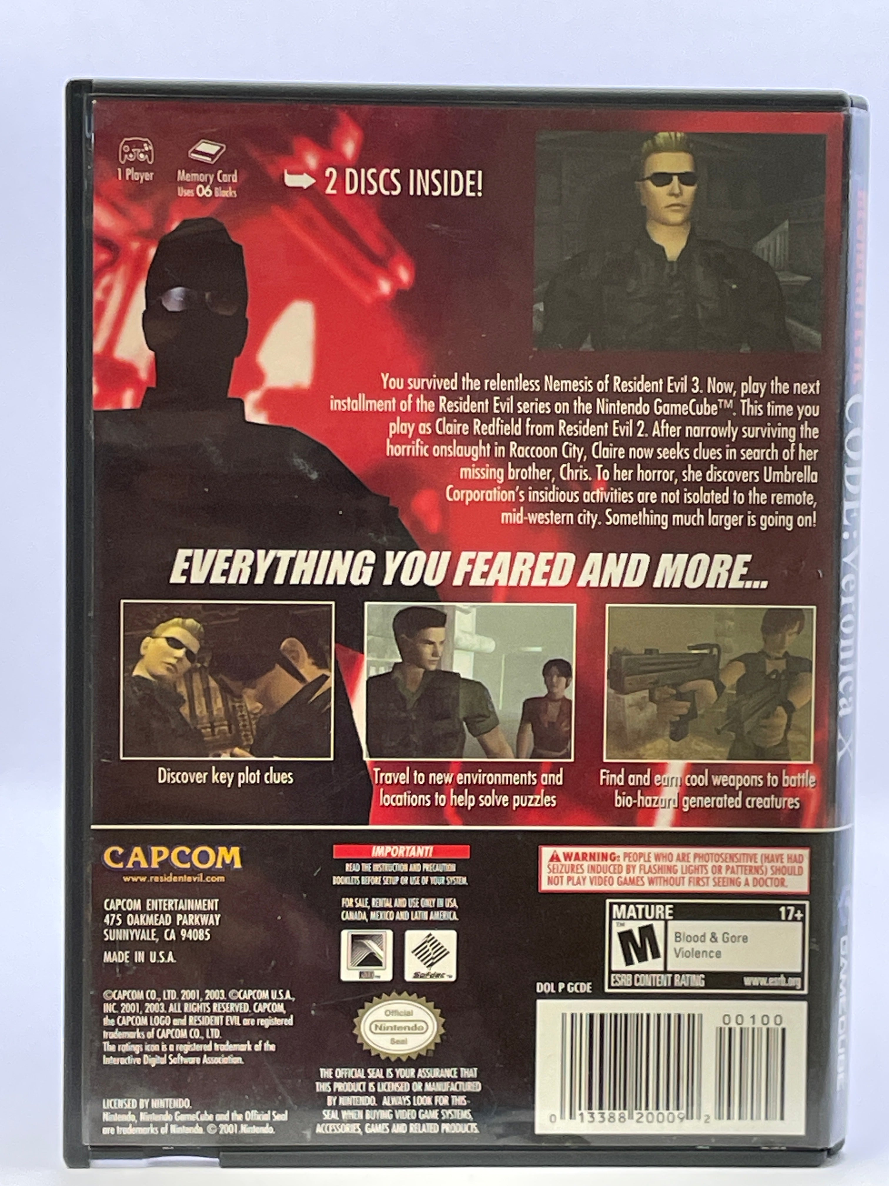 Resident Evil Code Veronica X CL01 (CIB) Gamecube