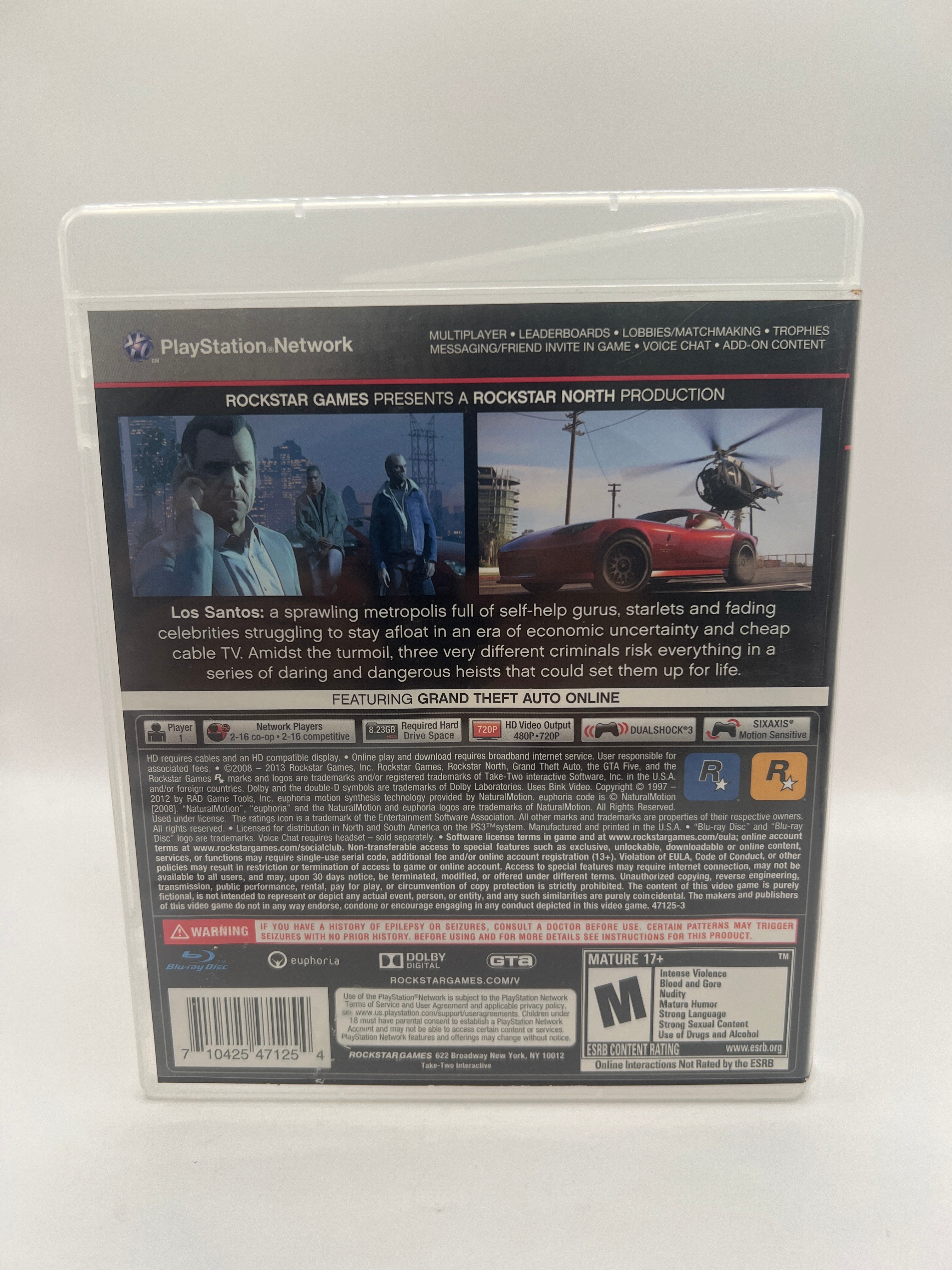 Grand Theft Auto V CL01 (Missing Manual) Playstation 3