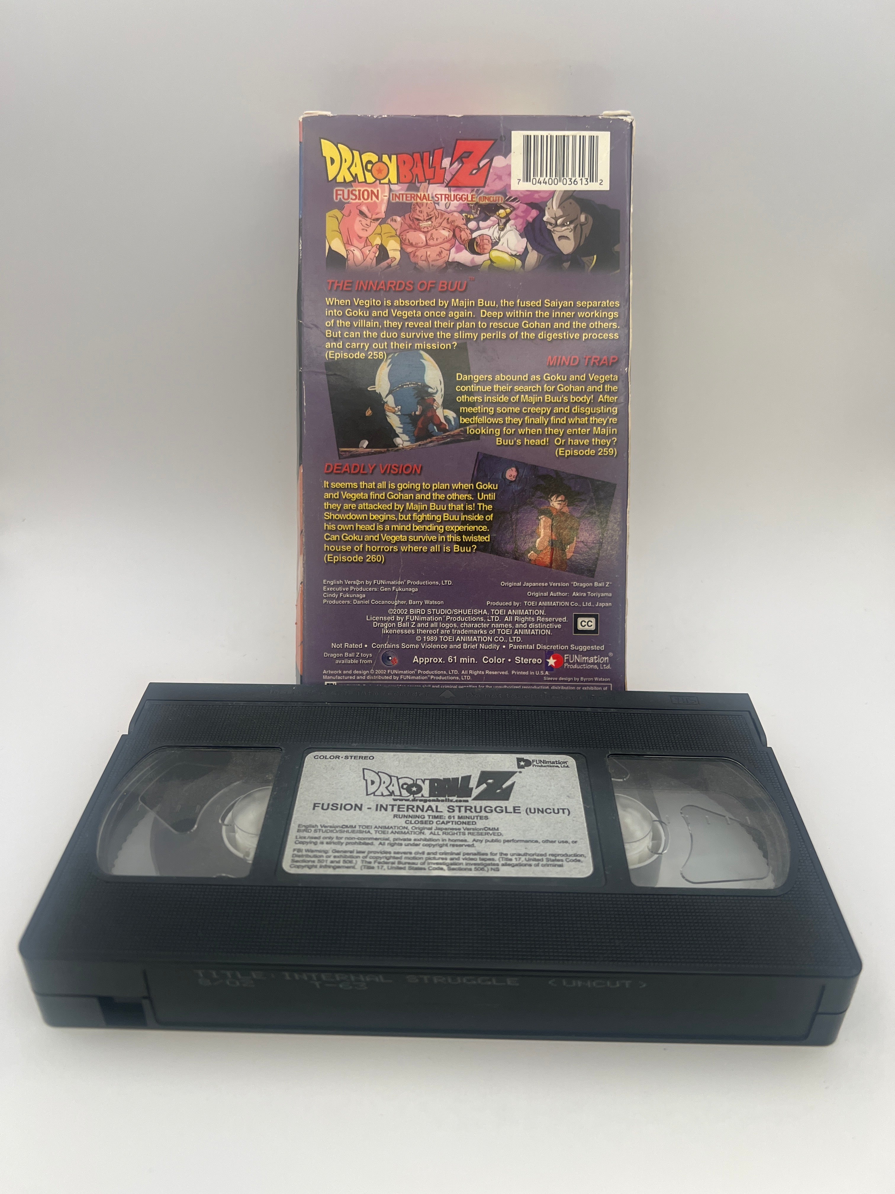Dragon Ball Z - Fusion - Internal Struggle (Uncut) (2002) Used VHS