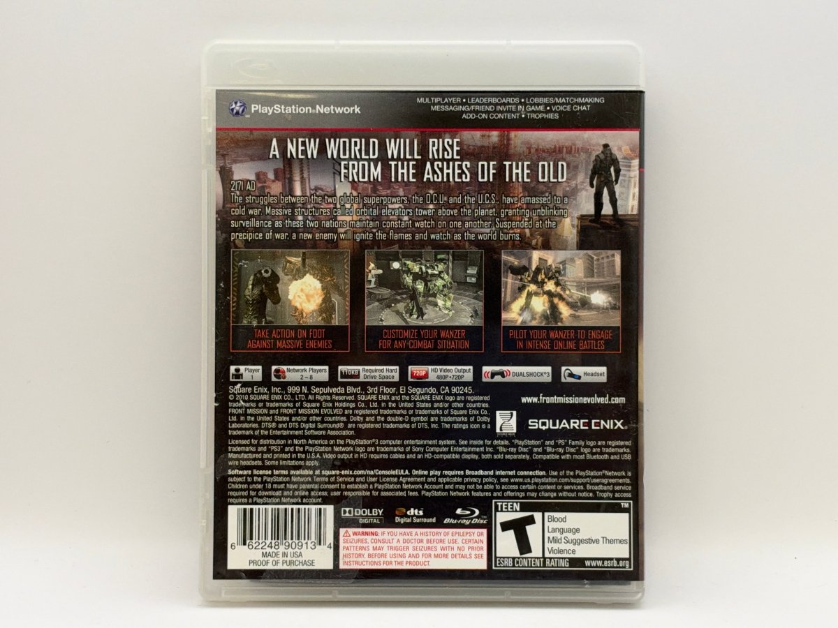 Front Mission Evolved CL01 (CIB) Playstation 3