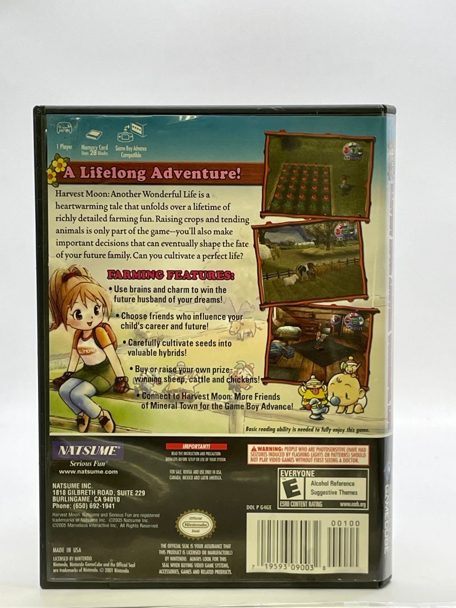 Harvest Moon Another Wonderful Life CL01 (Missing Manual) Gamecube