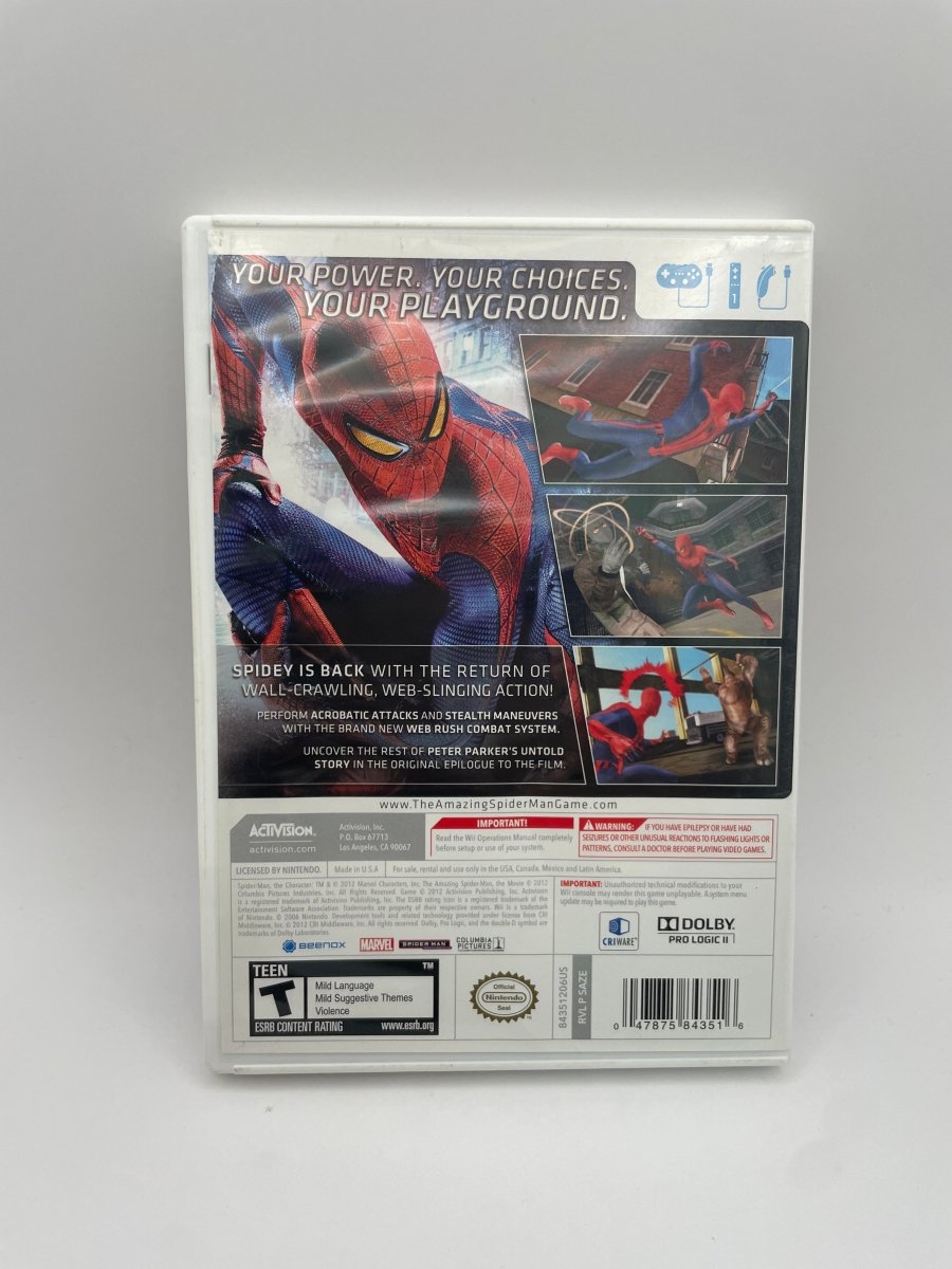 Amazing Spiderman CL01 (CIB) Nintendo Wii