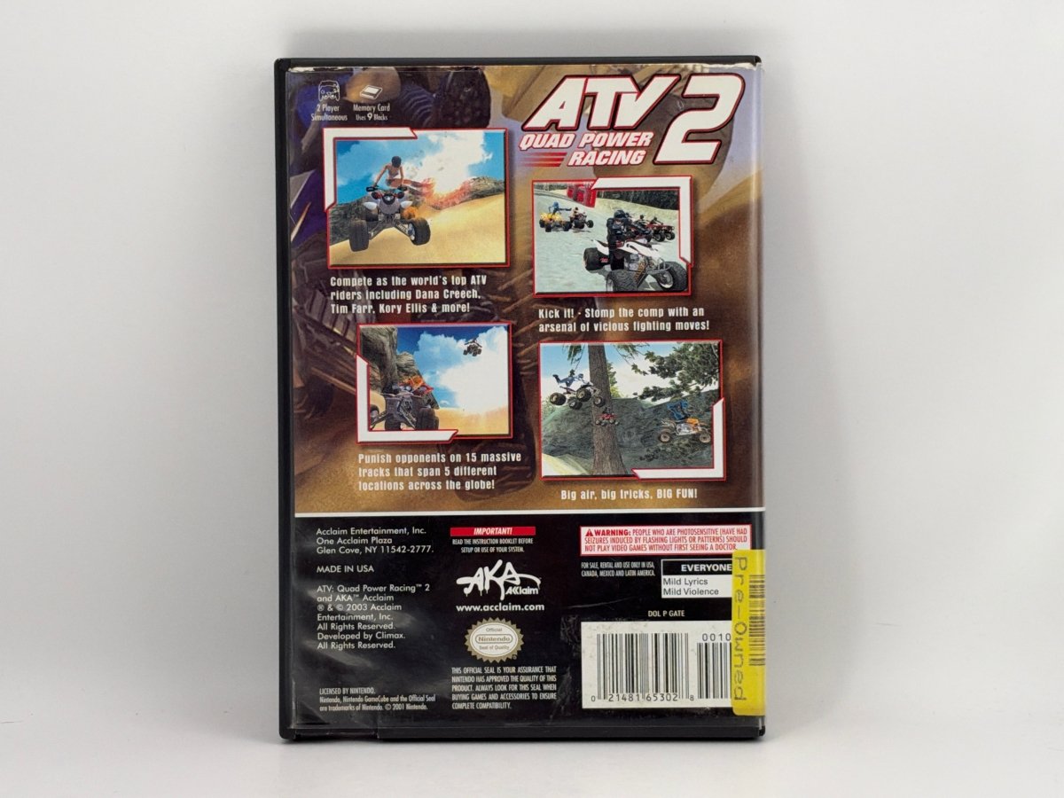 ATV Quad Power Racing 2 CL01 (CIB) Gamecube
