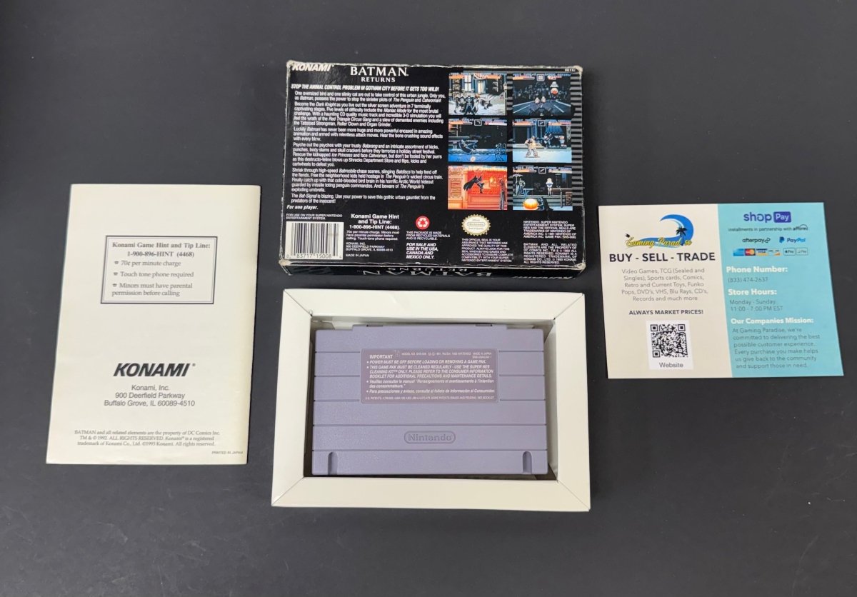 Batman Returns Super Nintendo CL 01