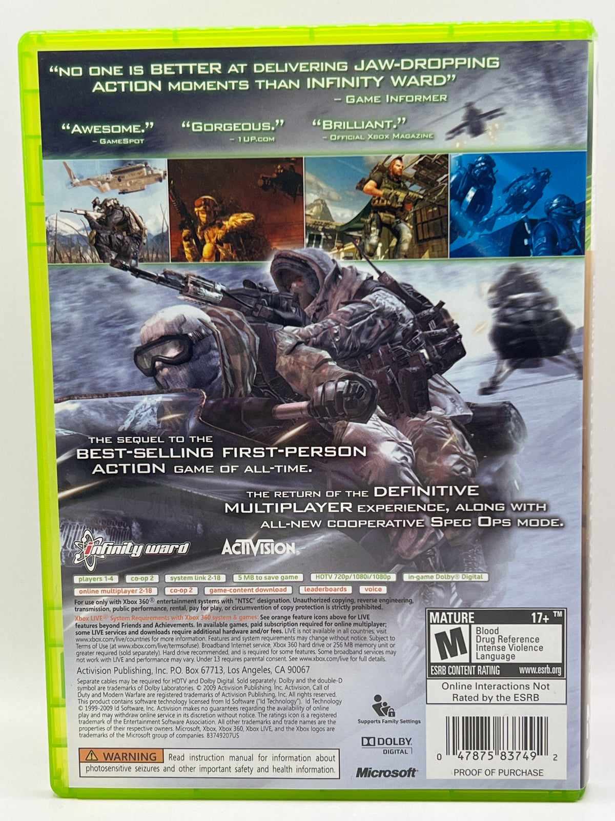 Call of Duty Modern Warfare 2 CL02 (CIB) Xbox 360