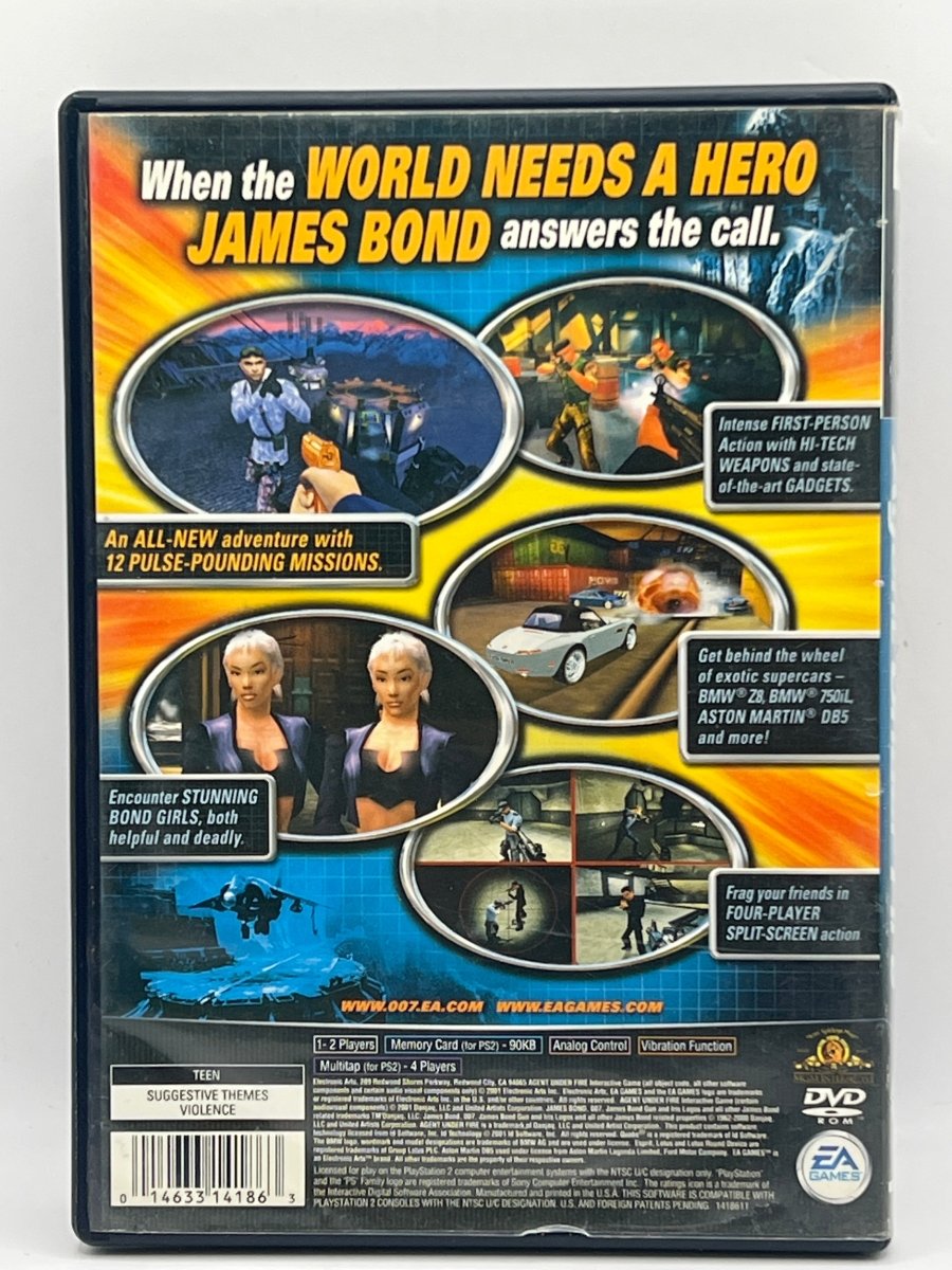 007 Agent Under Fire CL01 (Missing Manual) PlayStation 2
