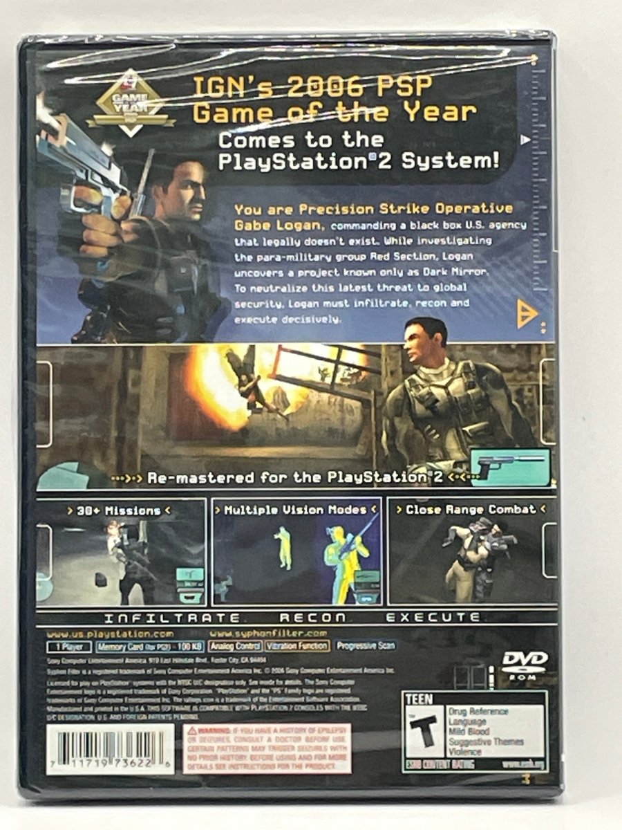 Syphon Filter Dark Mirror CL25 (NEW) PlayStation 2
