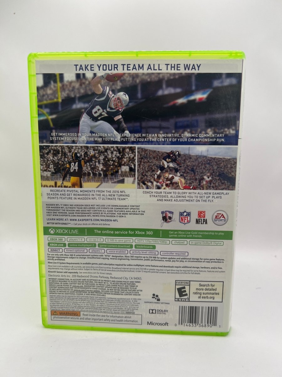 Madden NFL 17 CL01 (CIB) Xbox 360