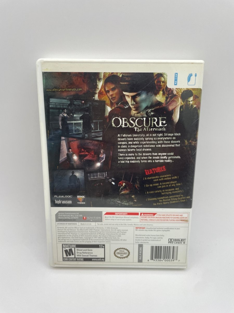 Obscure The Aftermath CL01 (CIB) Nintendo Wii
