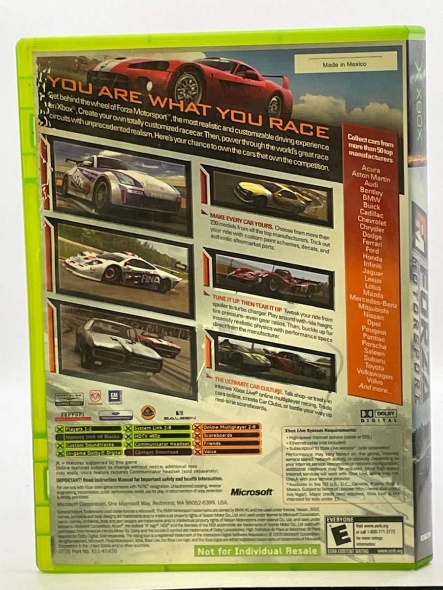 Forza Motorsport CL01 (CIB) Original Xbox