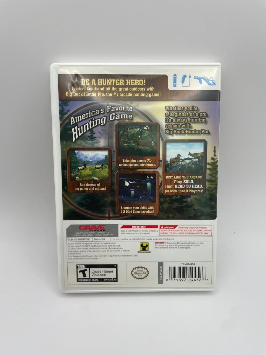 Big Buck Hunter Pro CL01 (CIB) Nintendo Wii