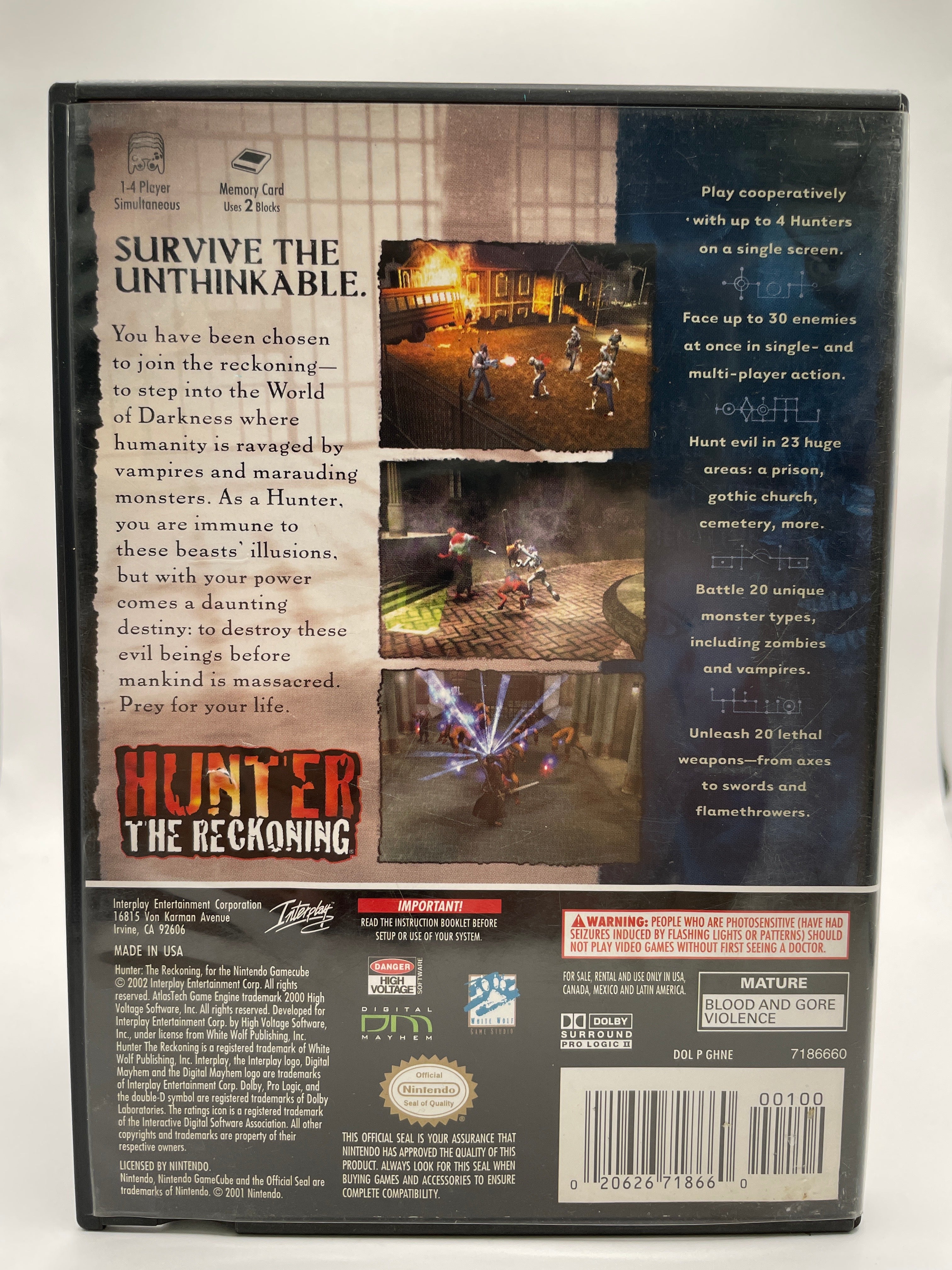 Hunter the Reckoning CL01 (CIB) Gamecube