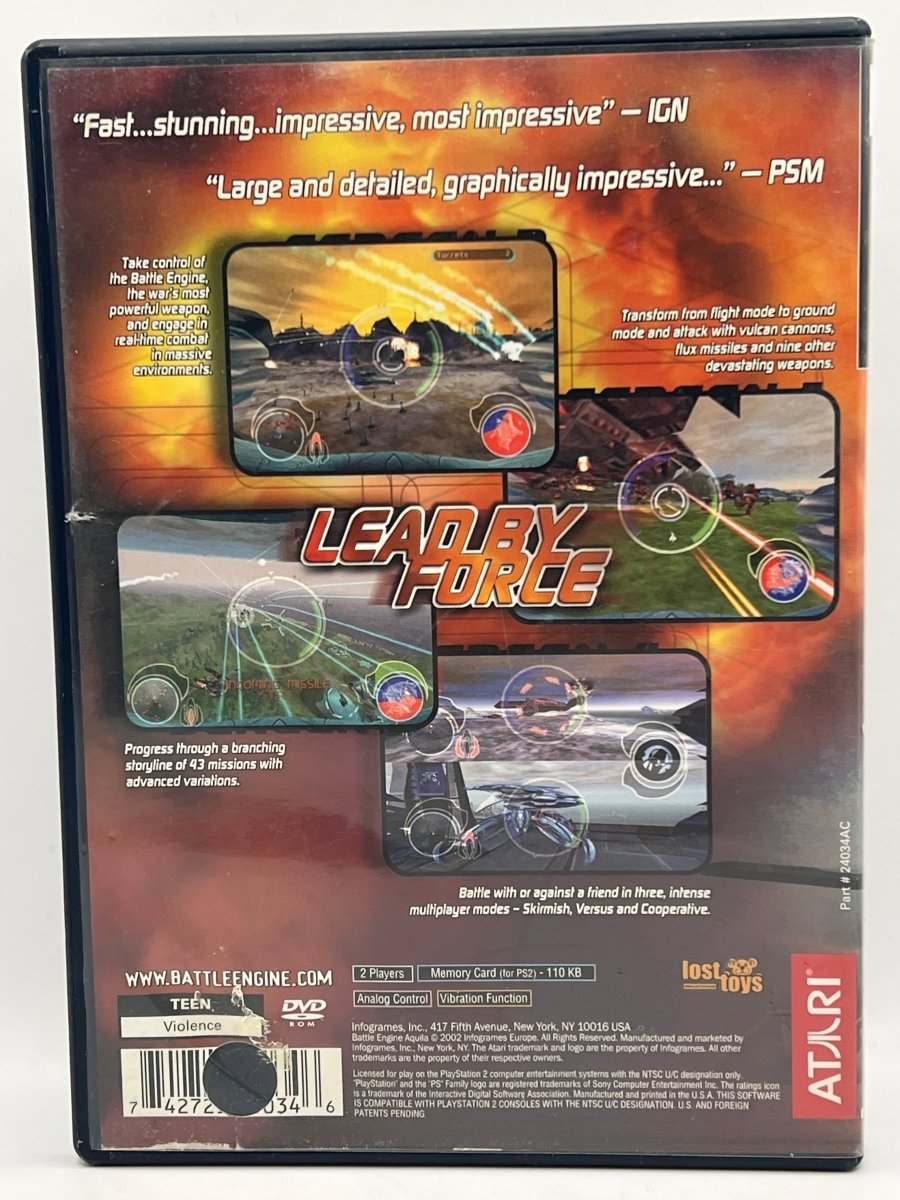 Battle Engine Aquila CL01 (Missing Manual) PlayStation 2