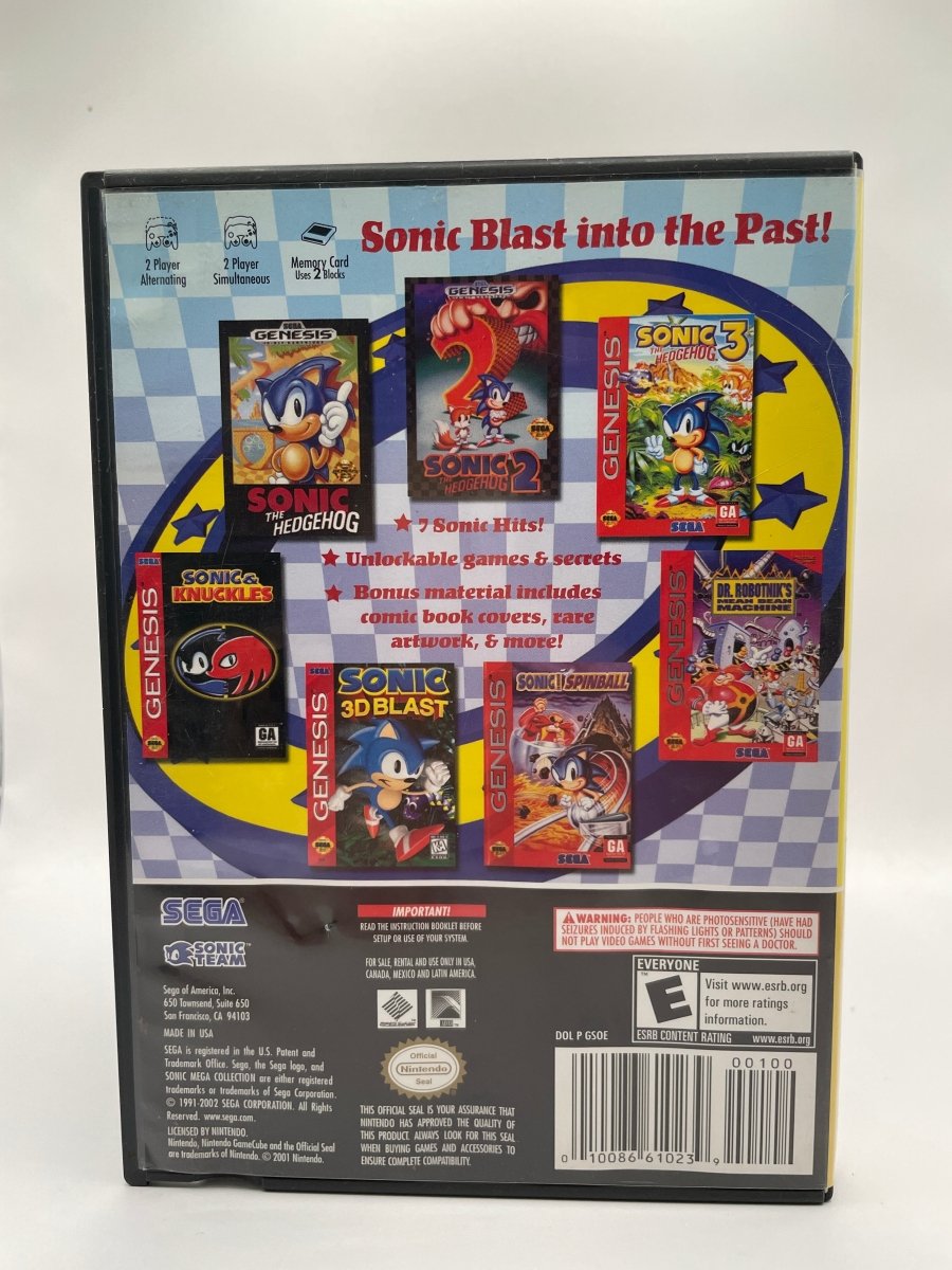Sonic Mega Collection CL01 (Missing Manual) Gamecube