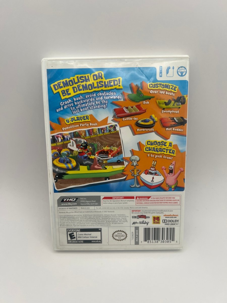 SpongeBob's Boating Bash CL01 (CIB) Nintendo Wii