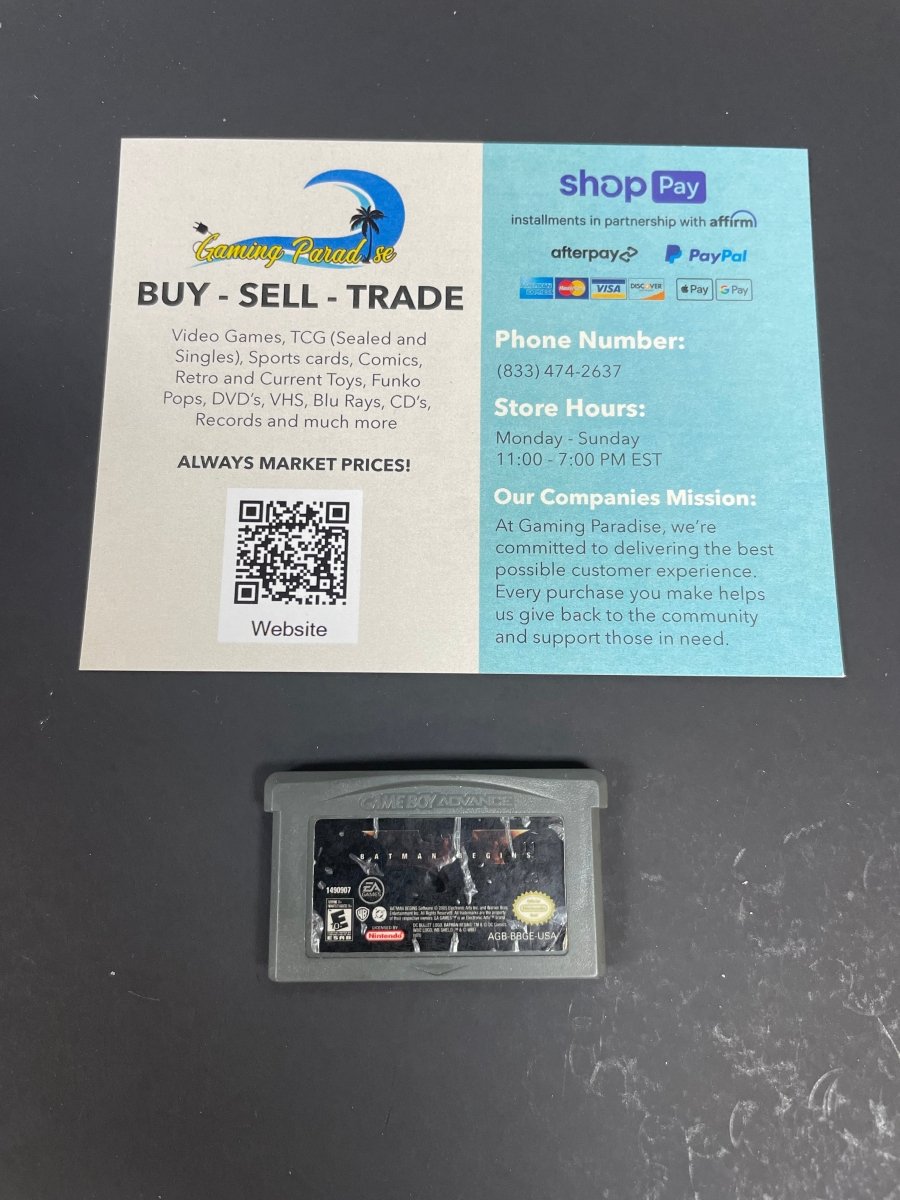 Batman Begins GameBoy Advance CL 01