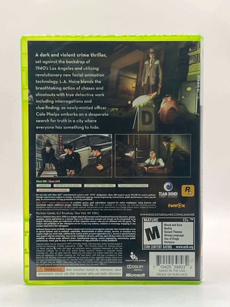 L.A. Noire CL01 (CIB) Xbox 360
