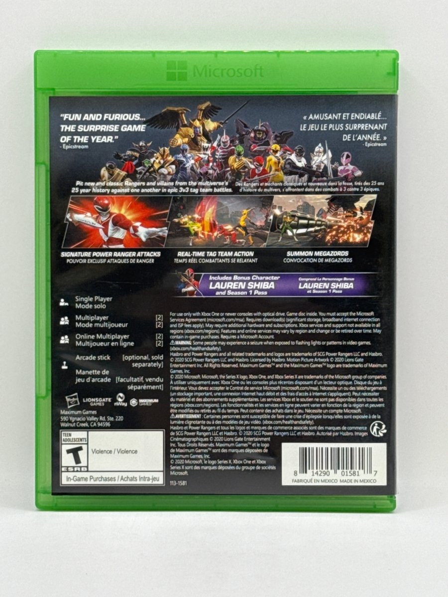 Power Rangers: Battle for the Grid CL01 (CIB) Xbox One