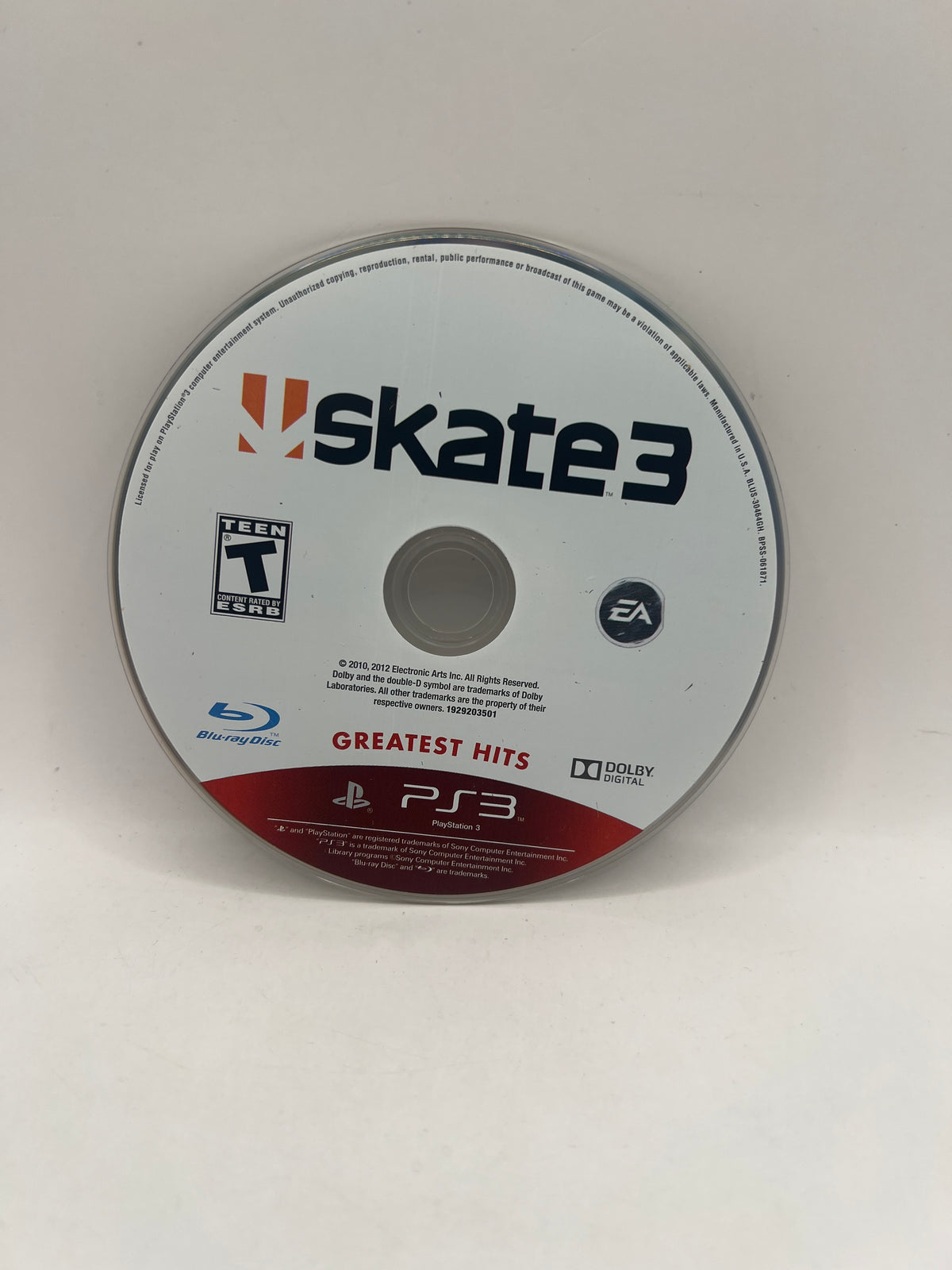 Skate 3 [Greatest Hits] CL01 (Disc Only) Playstation 3
