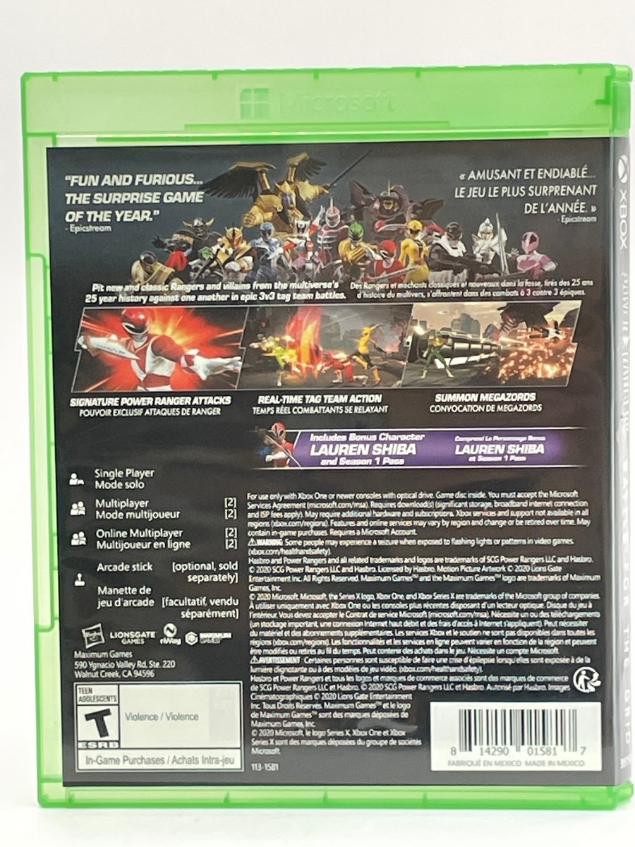 Power Rangers: Battle for the Grid CL01 (CIB) Xbox One
