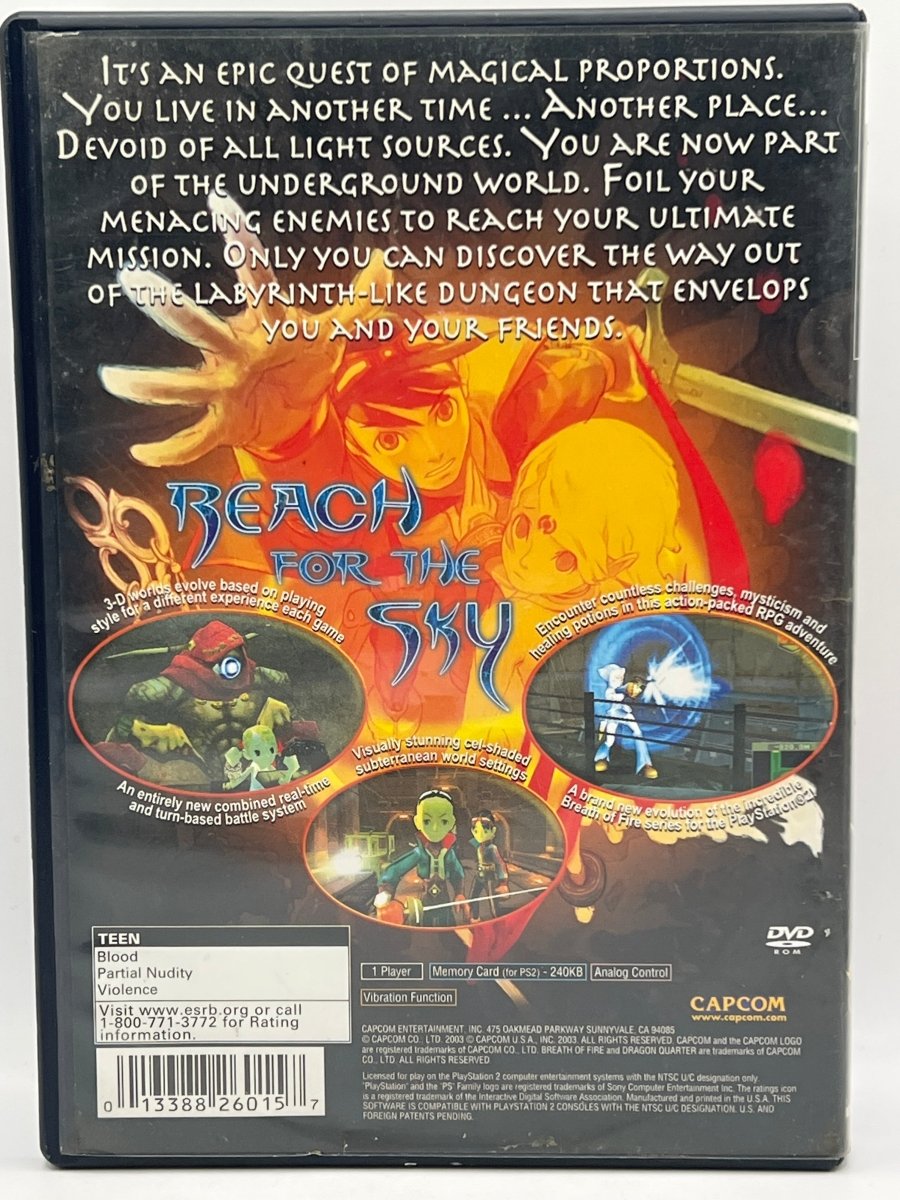 Breath of Fire Dragon Quarter CL01 (CIB) PlayStation 2