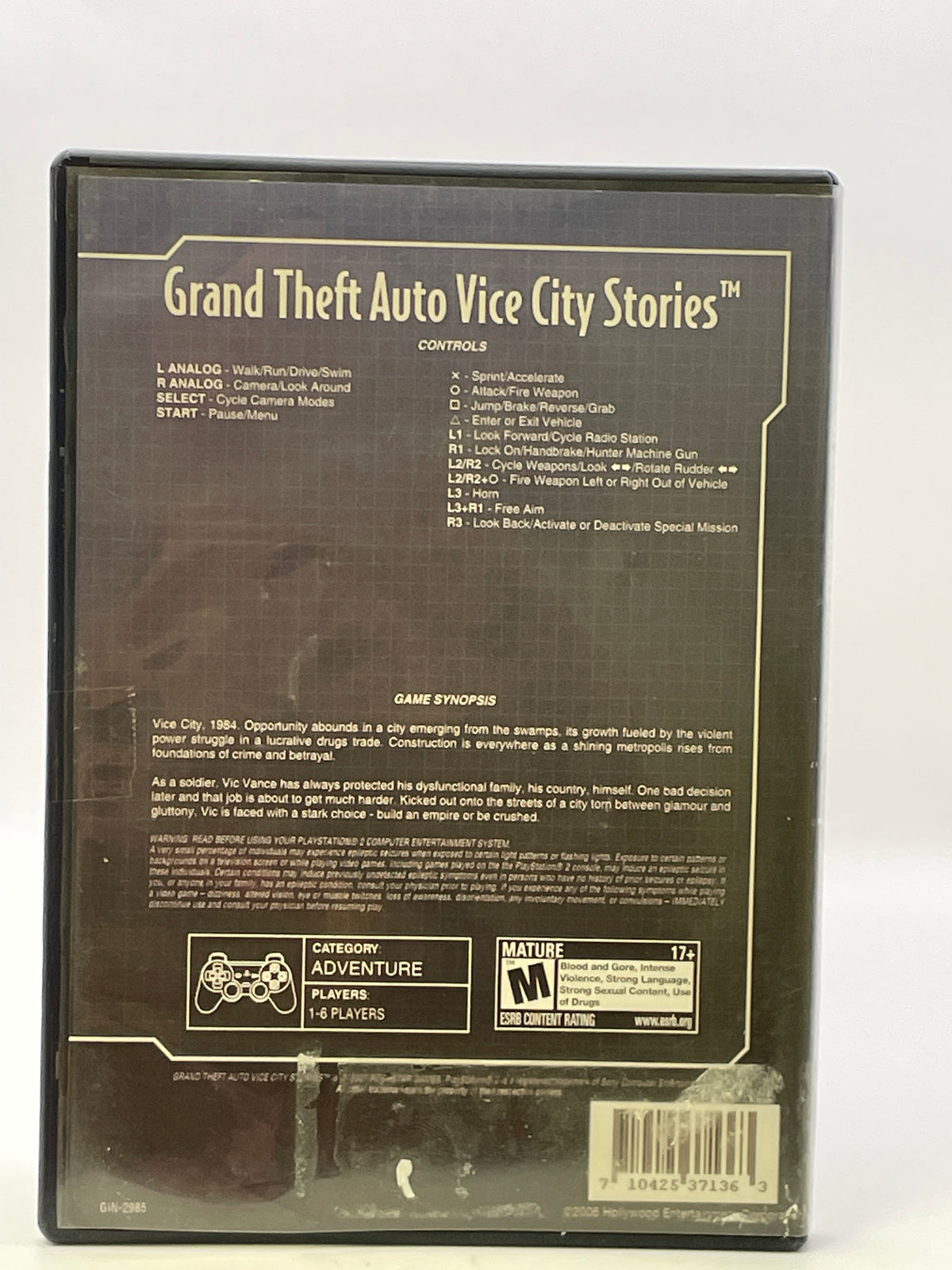 Grand Theft Auto Vice City Stories CL01 (Disc Only) PlayStation 2