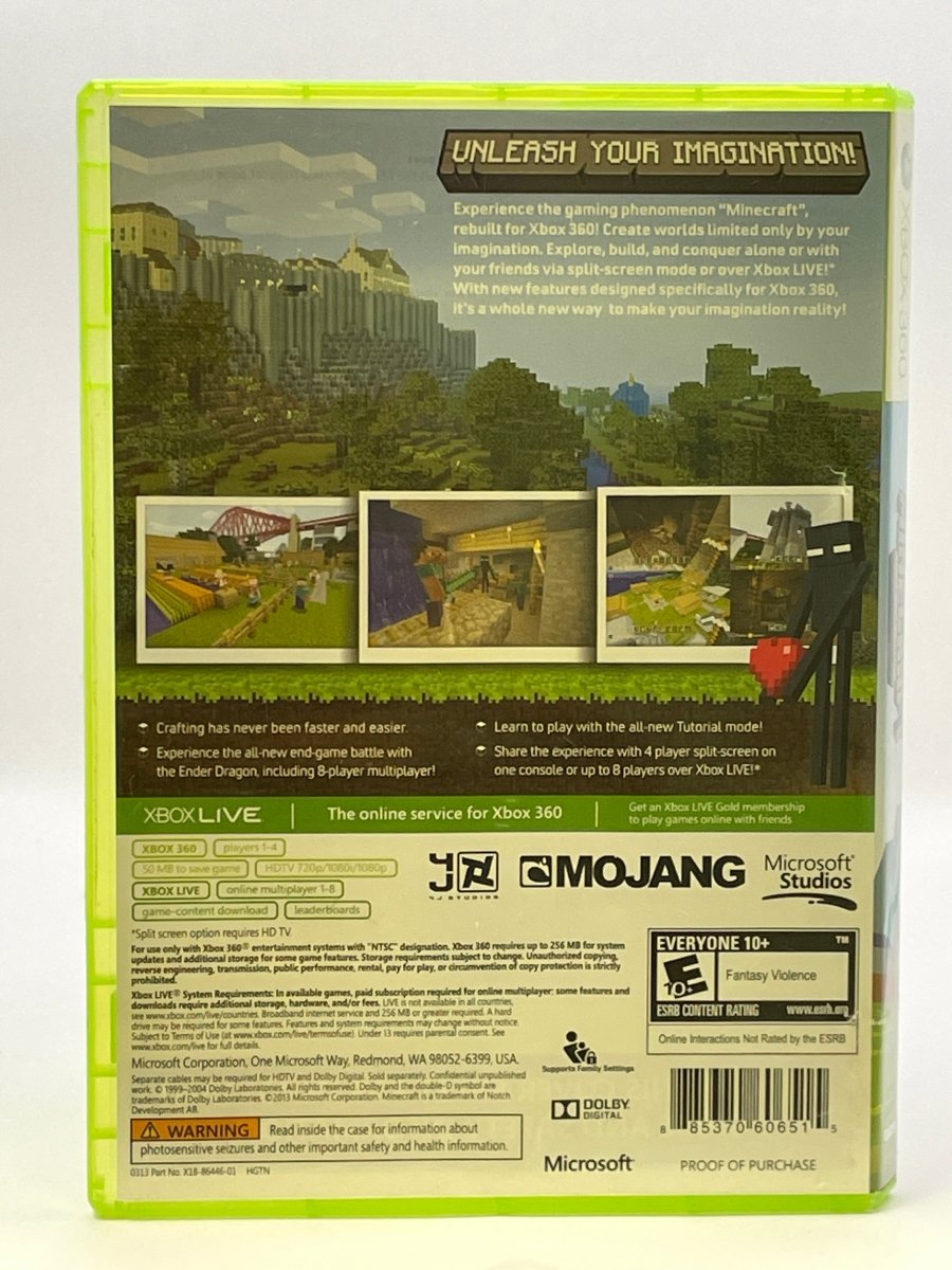 Minecraft CL01 (CIB) Xbox 360