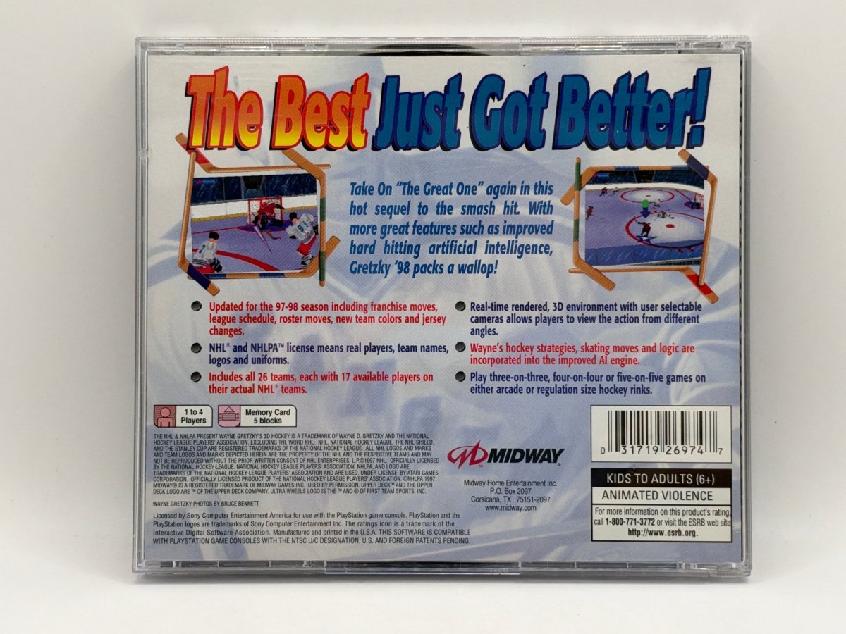 Wayne Gretzky's 3D Hockey 98 CL01 (CIB) Playstation One